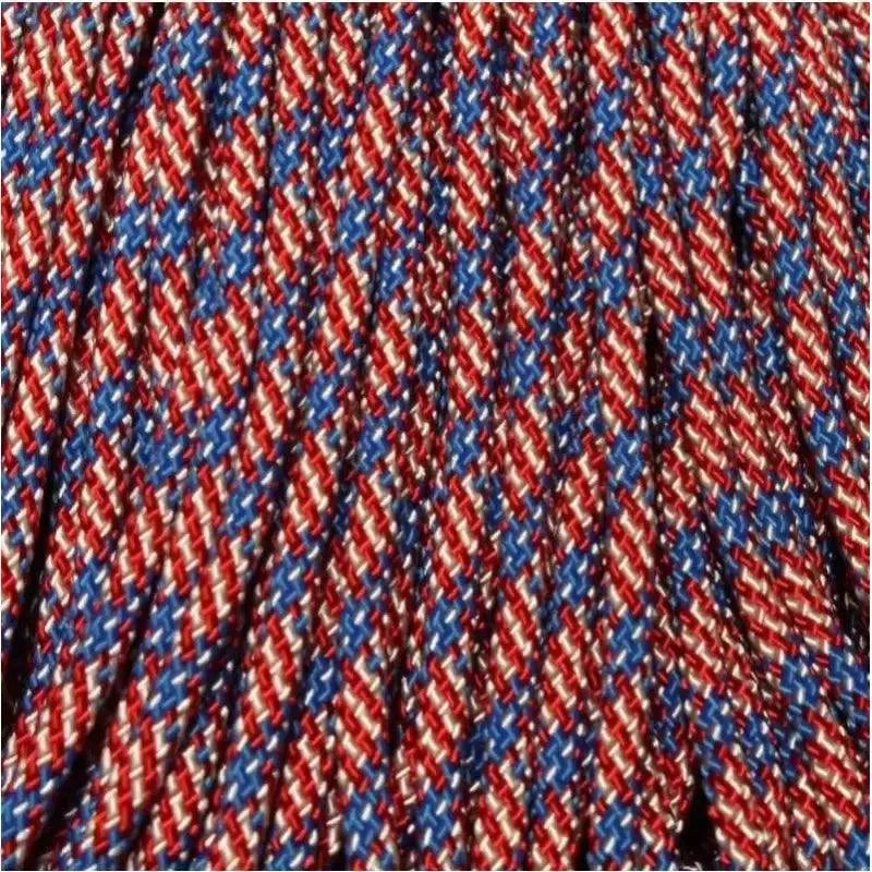 4 mm (5/32”) 550 Paracord Stars n' Stripes Made in the USA Nylon/Nylon (100 ft) El Wood Braiding Co
