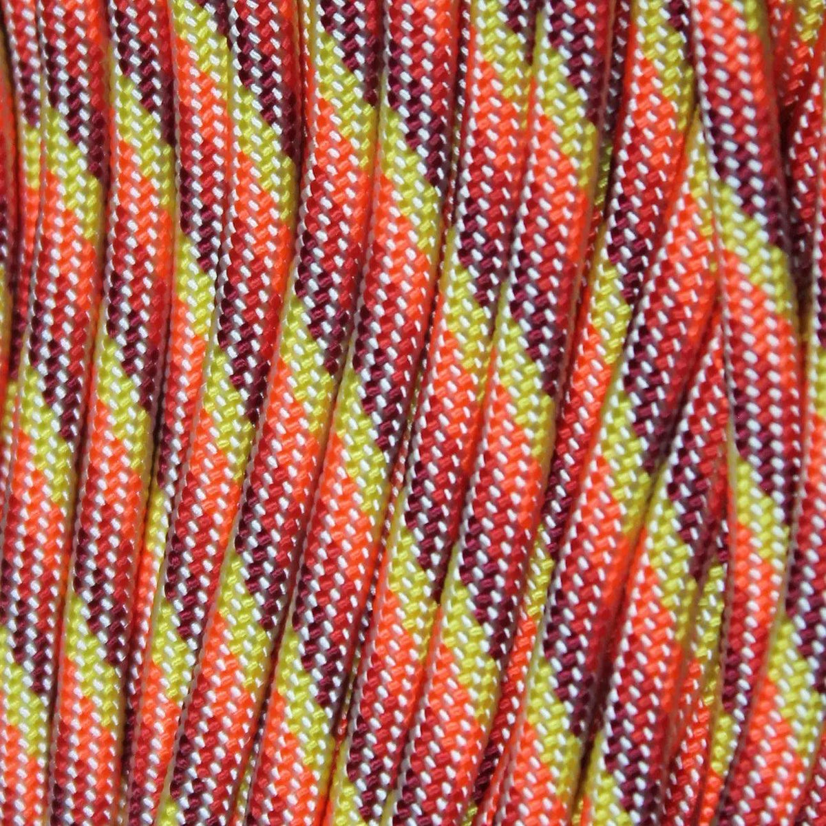 4 mm (5/32”) 550 Paracord Sunset Made in the USA Nylon/Nylon El Wood Braiding Co
