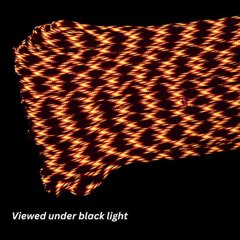 4 mm (5/32”) 550 Paracord Sunspot Made in the USA Nylon/Nylon El Wood Braiding Co