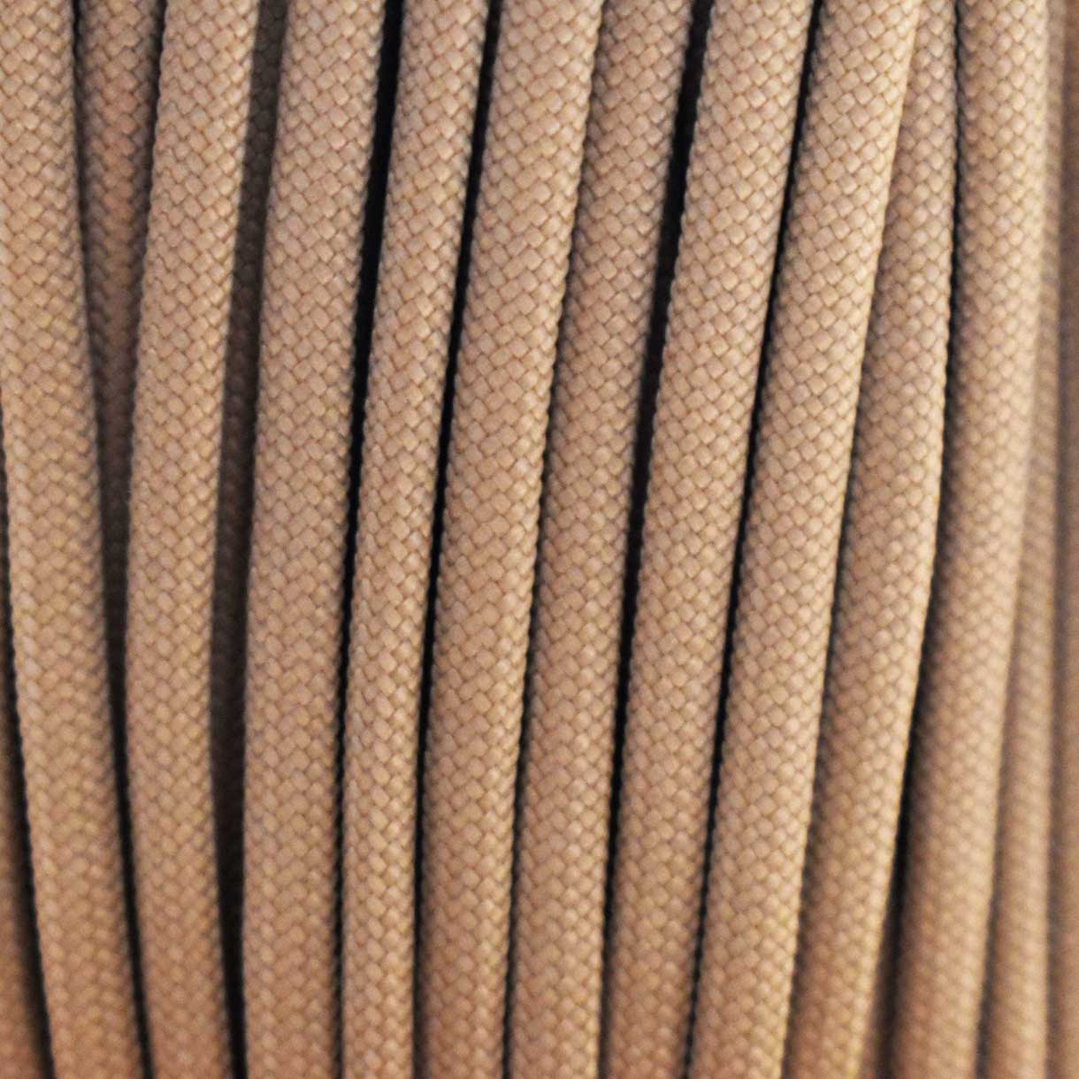 4 mm (5/32”) 550 Paracord Tan 380 Made in the USA Nylon/Nylon El Wood Braiding Co