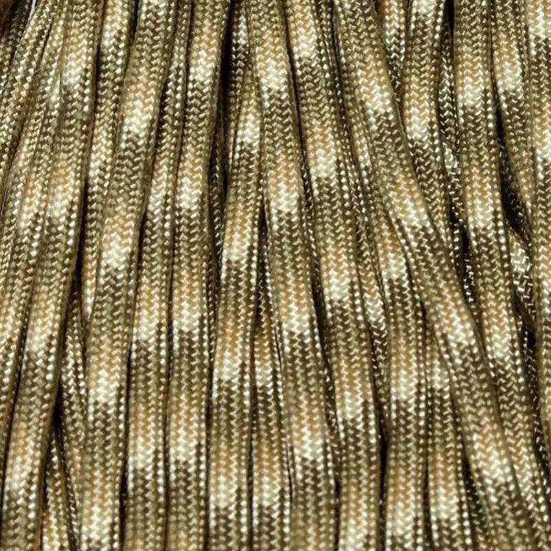 4 mm (5/32”) 550 Paracord Tan Blend Made in the USA Nylon/Nylon (100 ft) El Wood Braiding Co