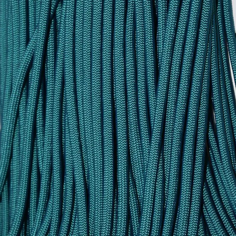 4 mm (5/32”) 550 Paracord Teal Blue Made in the USA Nylon/Nylon El Wood Braiding Co