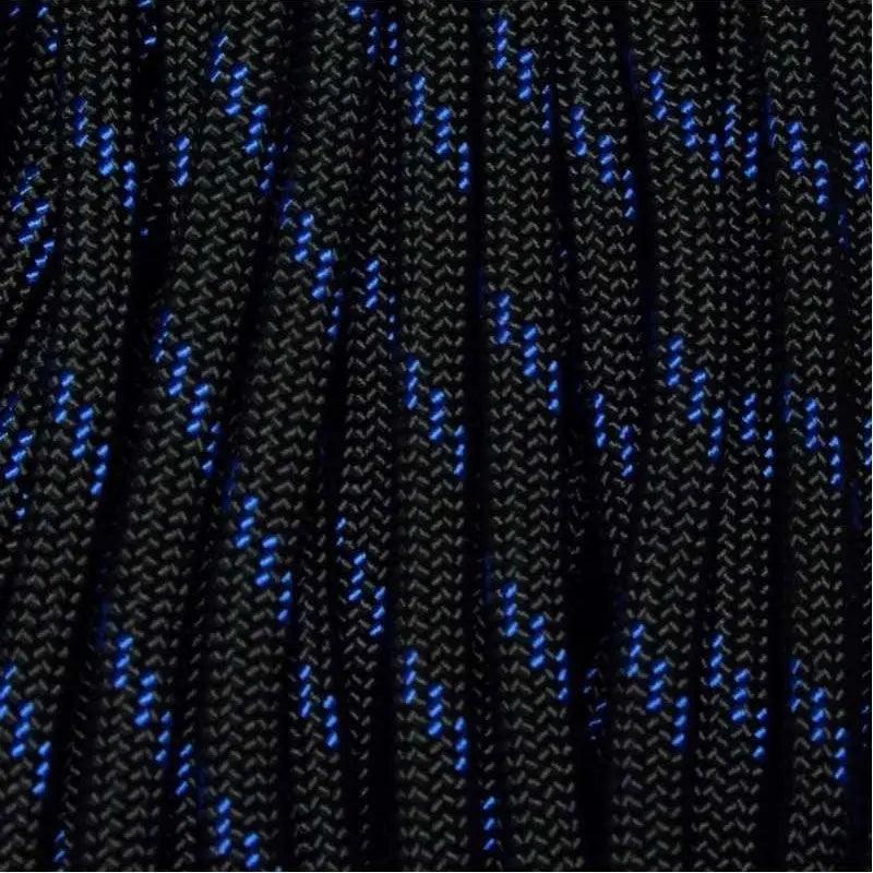 4 mm (5/32”) 550 Paracord Thin Blue Line Made in the USA Nylon/Nylon El Wood Braiding Co
