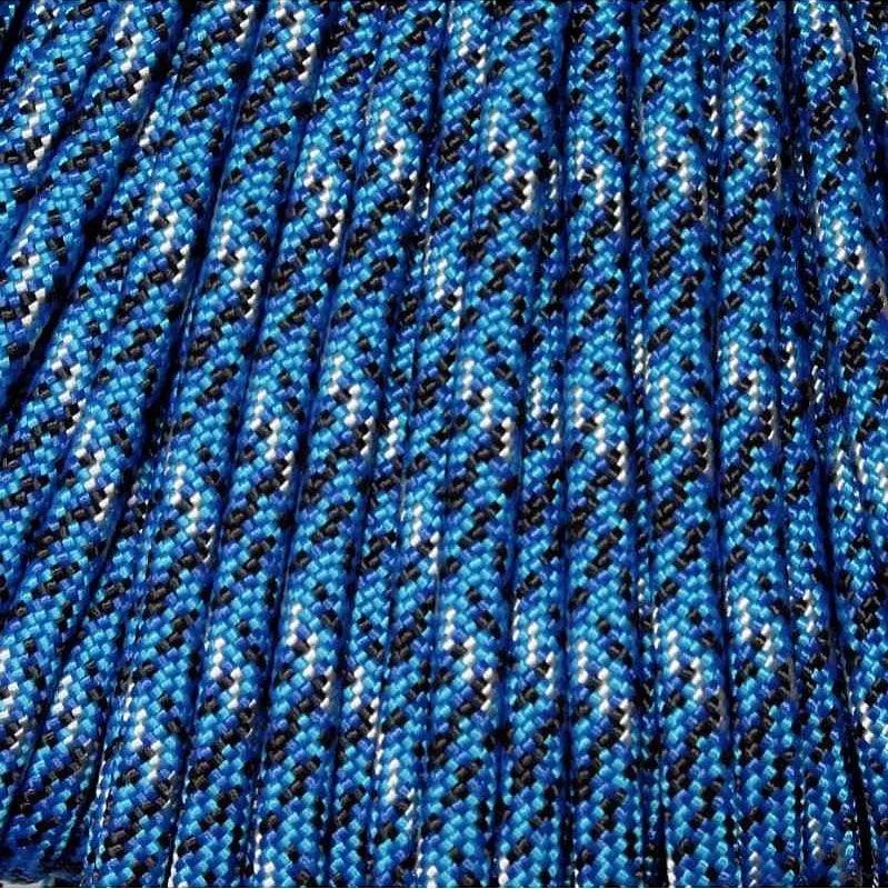 4 mm (5/32”) 550 Paracord Tsunami Blue Made in the USA Polyester/Nylon (100 ft) Atwood Rope MFG