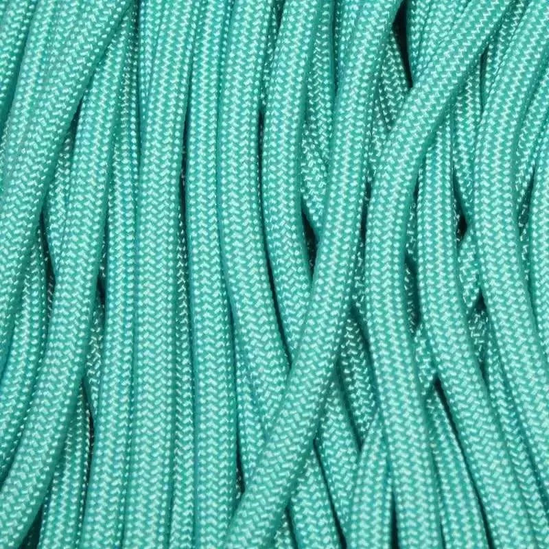 4 mm (5/32”) 550 Paracord Turquoise Made in the USA Nylon/Nylon El Wood Braiding Co