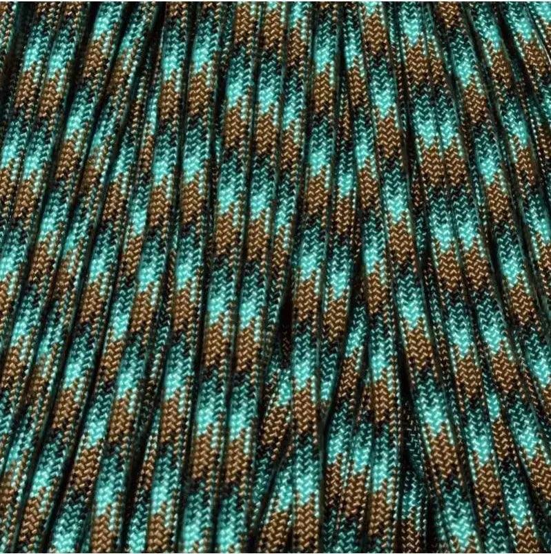 4 mm (5/32”) 550 Paracord Under Sea Made in the USA Nylon/Nylon (100 ft) El Wood Braiding Co