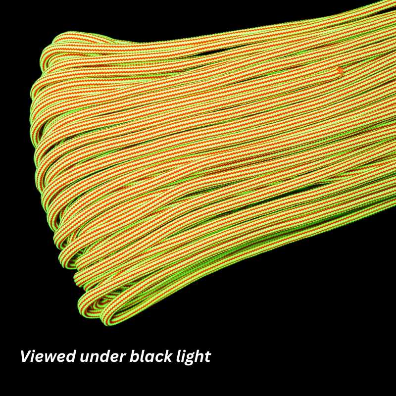 4 mm (5/32”) 550 Paracord Vibrations Made in the USA Nylon/Nylon (100 ft) El Wood Braiding Co