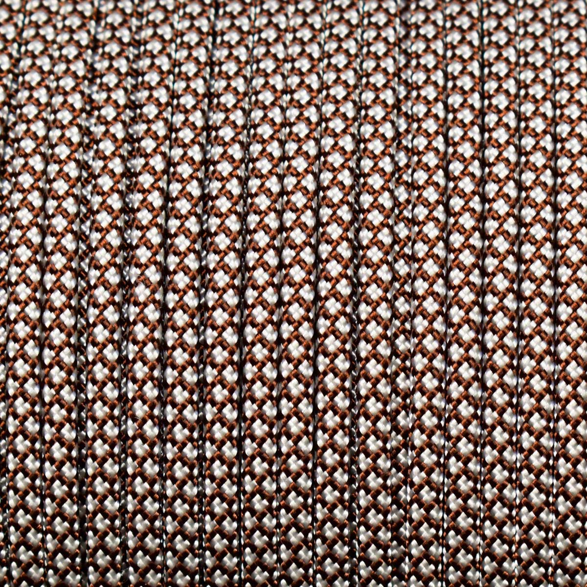 *550 Paracord Walnut w/Cream Diamonds Made in the USA Nylon/Nylon (1000 FT.) - Paracord Galaxy