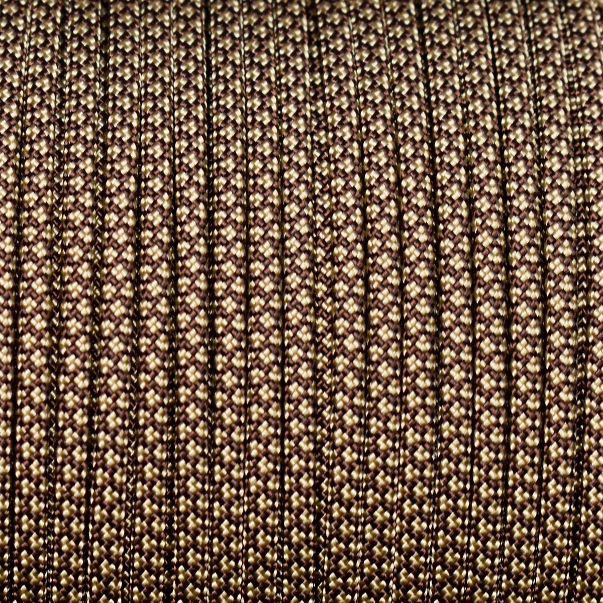 *550 Paracord Walnut w/Gold Diamonds Made in the USA Nylon/Nylon (1000 FT.) - Paracord Galaxy