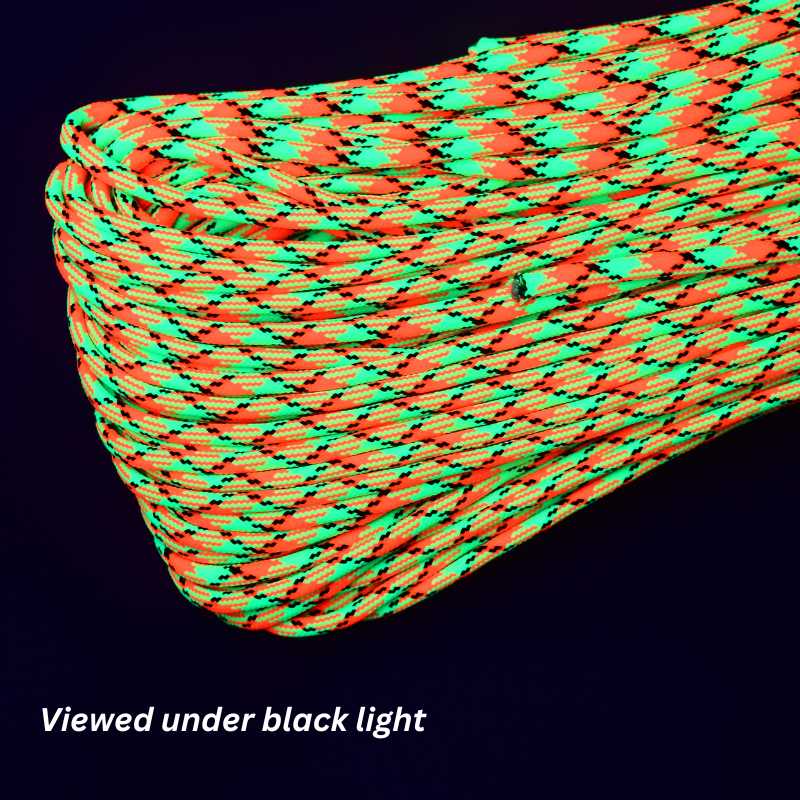 4 mm (5/32”) 550 Paracord Watermelon Made in the USA Nylon/Nylon (100 ft) El Wood Braiding Co