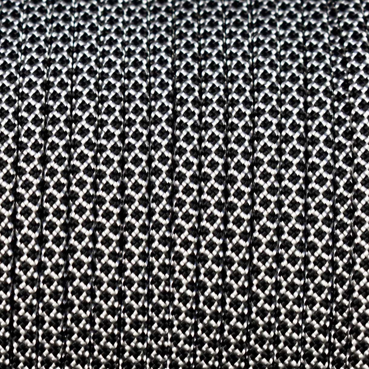 *550 Paracord White w/Black Diamonds Made in the USA Nylon/Nylon (1000 FT.) - Paracord Galaxy