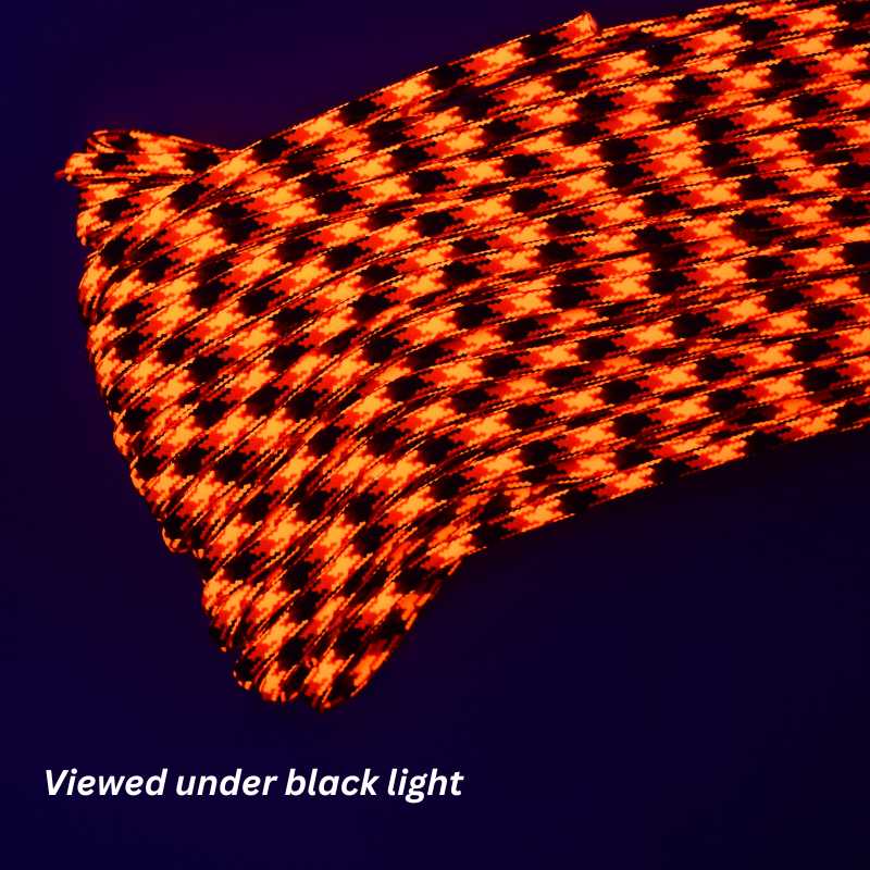 4 mm (5/32”) 550 Paracord Wild Fire Made in the USA Nylon/Nylon El Wood Braiding Co