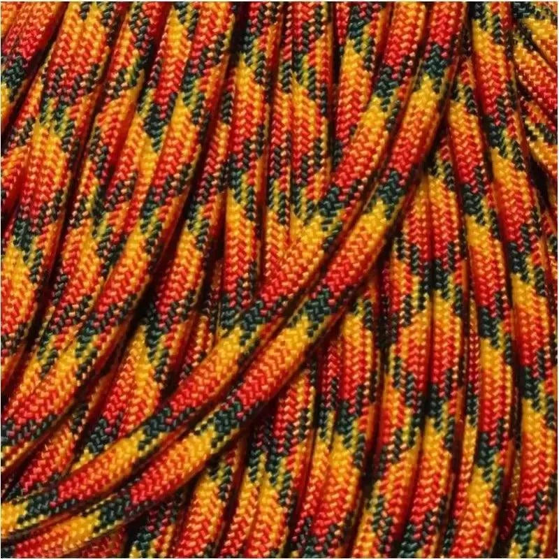 4 mm (5/32”) 550 Paracord Wild Fire Made in the USA Polyester/Nylon Atwood Rope MFG