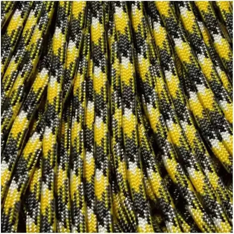4 mm (5/32”) 550 Paracord Yellow Camo Made in the USA Nylon/Nylon (100 ft) El Wood Braiding Co