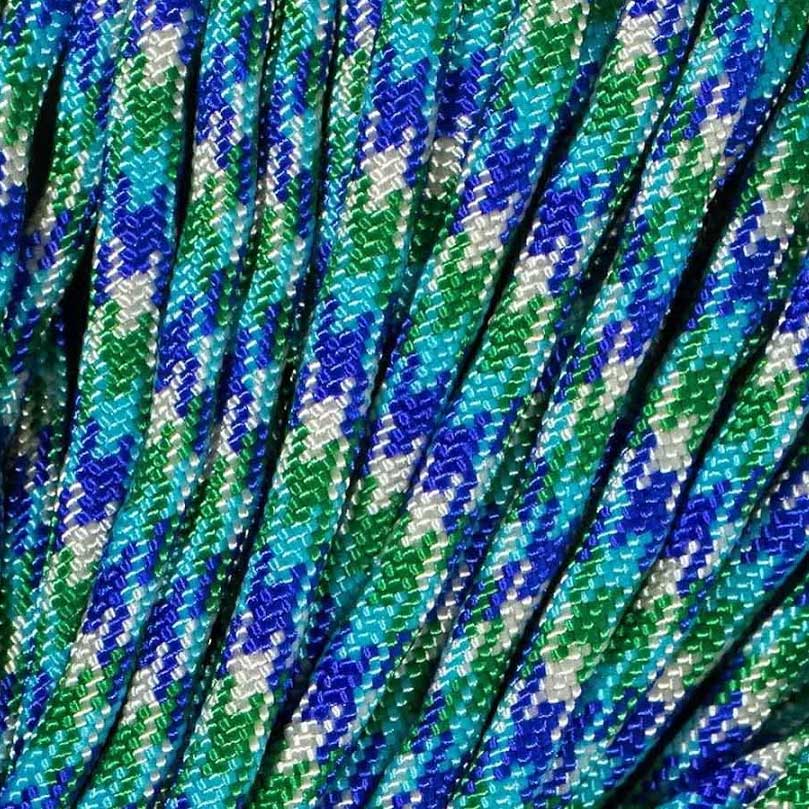 4 mm (5/32”) 550 Paracord Peacock Made in the USA Nylon/Nylon (100 ft) El Wood Braiding Co