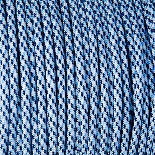 4 mm (5/32”) 550 Paracord Arctic Digital Camo Made in the USA Nylon/Nylon (100 ft) El Wood Braiding Co