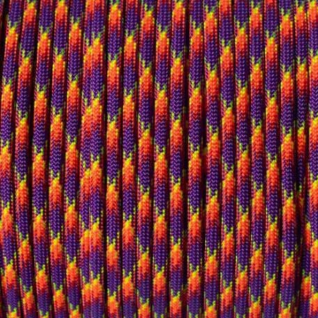4 mm (5/32”) 550 Paracord Carnival Made in the USA Nylon/Nylon (100 ft) El Wood Braiding Co