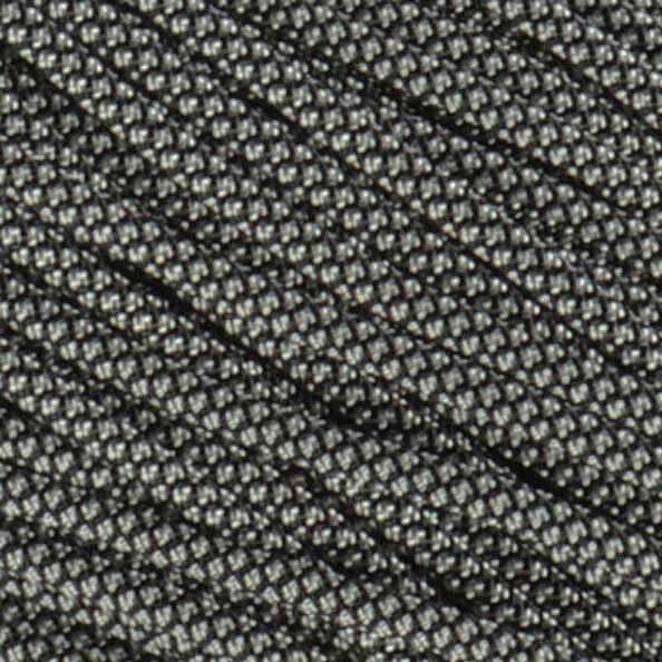 4 mm (5/32”) 550 Paracord Charcoal with Silver Gray Diamonds Made in the USA Nylon/Nylon (100 ft) El Wood Braiding Co