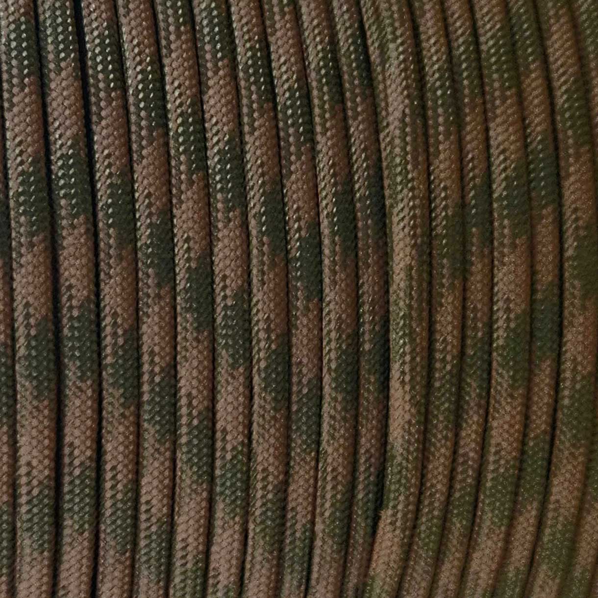 550 Paracord Coyote and Olive 50/50 Made in the USA Nylon/Nylon (100 ft)