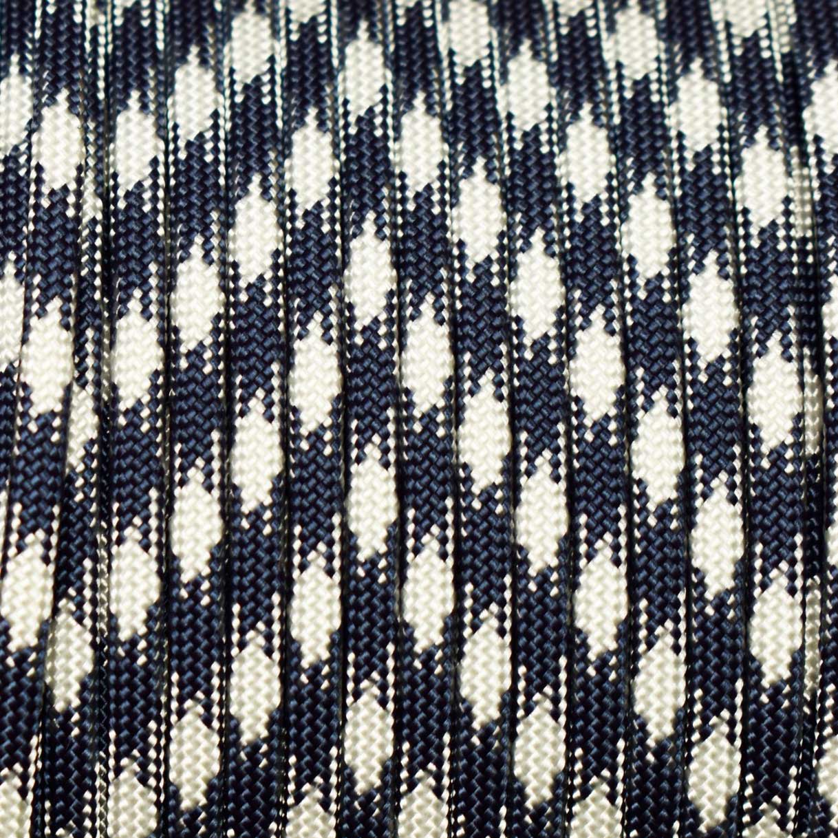 550 Paracord FS Navy and White 5050 Made in the USA Nylon/Nylon (100 ft)