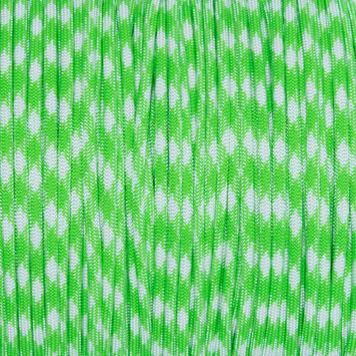 4 mm (5/32”) 550 Paracord Green Valley Made in the USA Nylon/Nylon (100 ft) El Wood Braiding Co