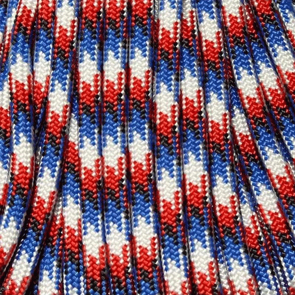 4 mm (5/32”) 550 Paracord Old Glory Made in the USA Polyester/Nylon Atwood Rope MFG