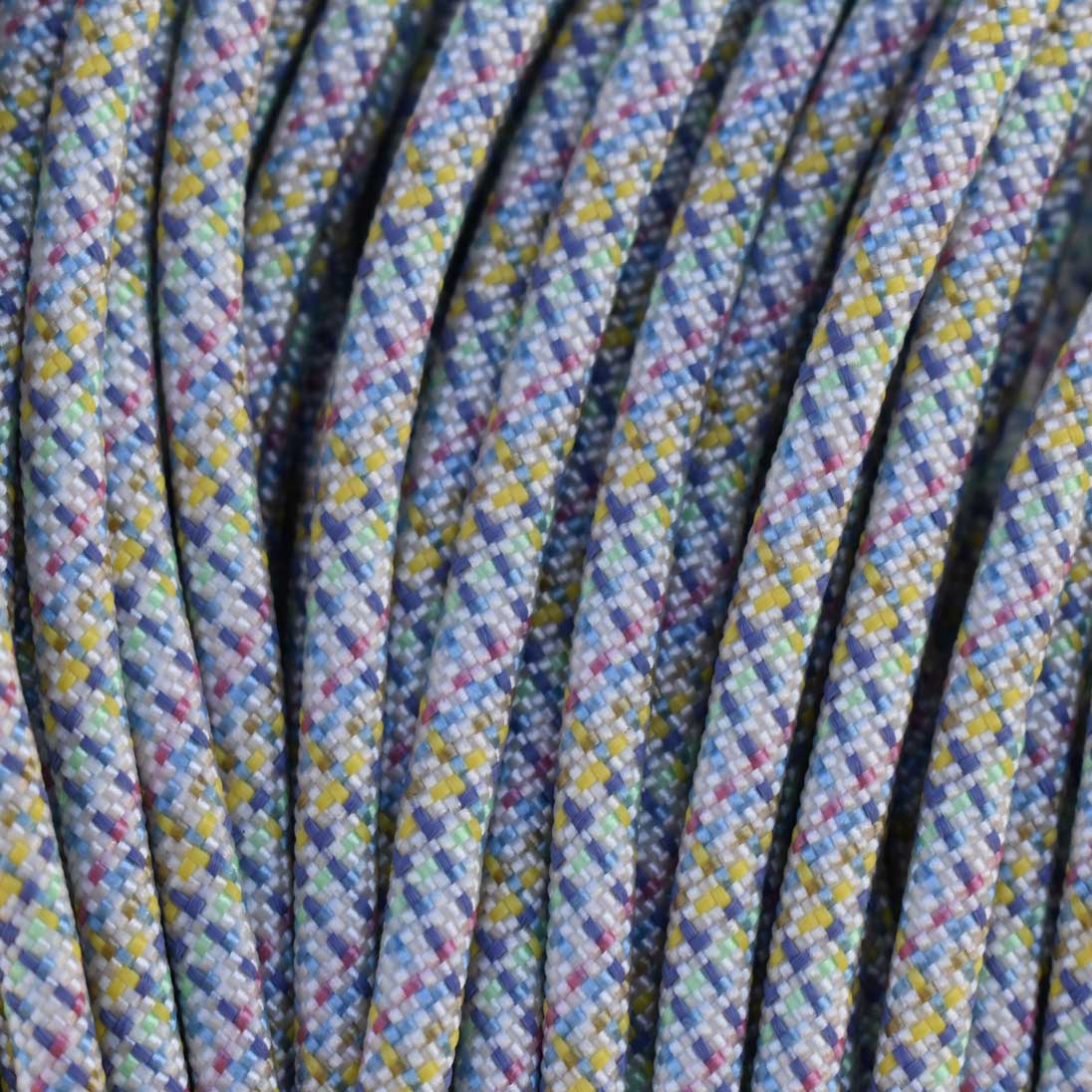 4 mm (5/32”) 550 Paracord Pastel Speckles Made in the USA Nylon/Nylon (100 ft) El Wood Braiding Co