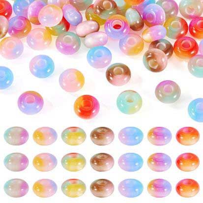 56 Pcs 7 Styles /Triple Color Resin Bead/Charms (1 Set) 280-