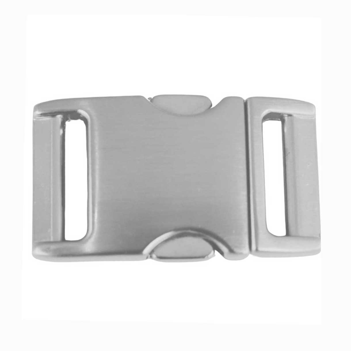 5/8 Inch High Polish Satin/Silver Cast Aluminum Side Release Buckle (1 Pack) paracordwholesale