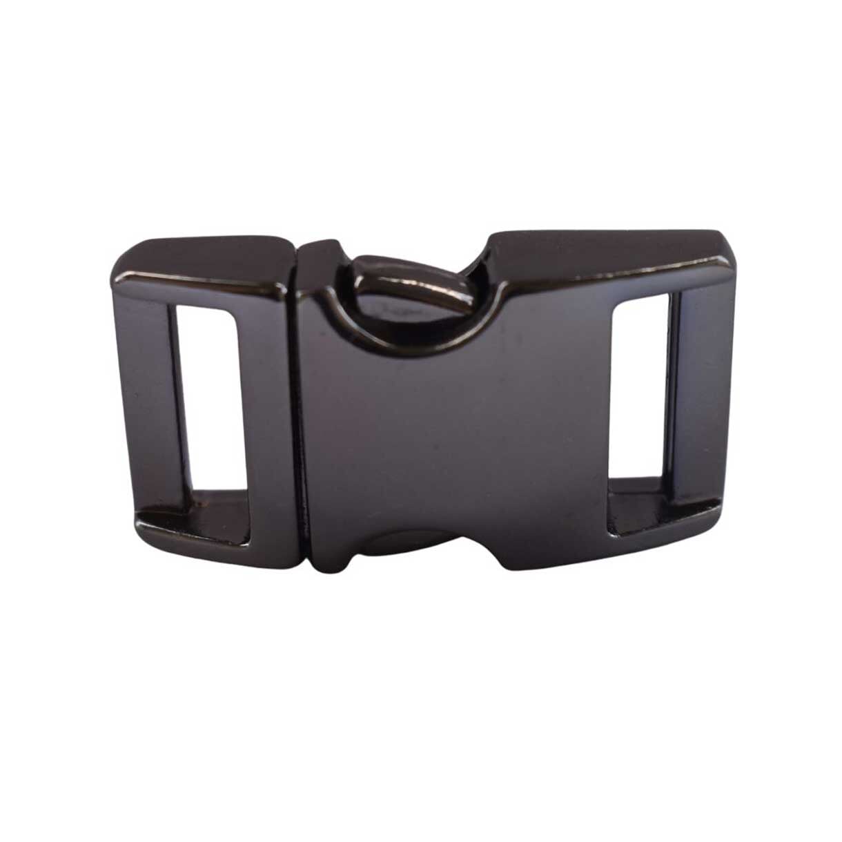 5/8 Inch Mirror Black Nickel Plated Side Release Metal Buckle (1 Pack) paracordwholesale