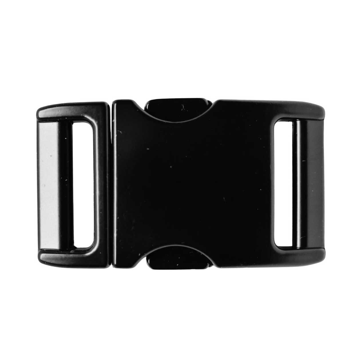 5/8 Inch High Polish Black Satin Cast Aluminum Side Release Buckle (1 Pack) paracordwholesale
