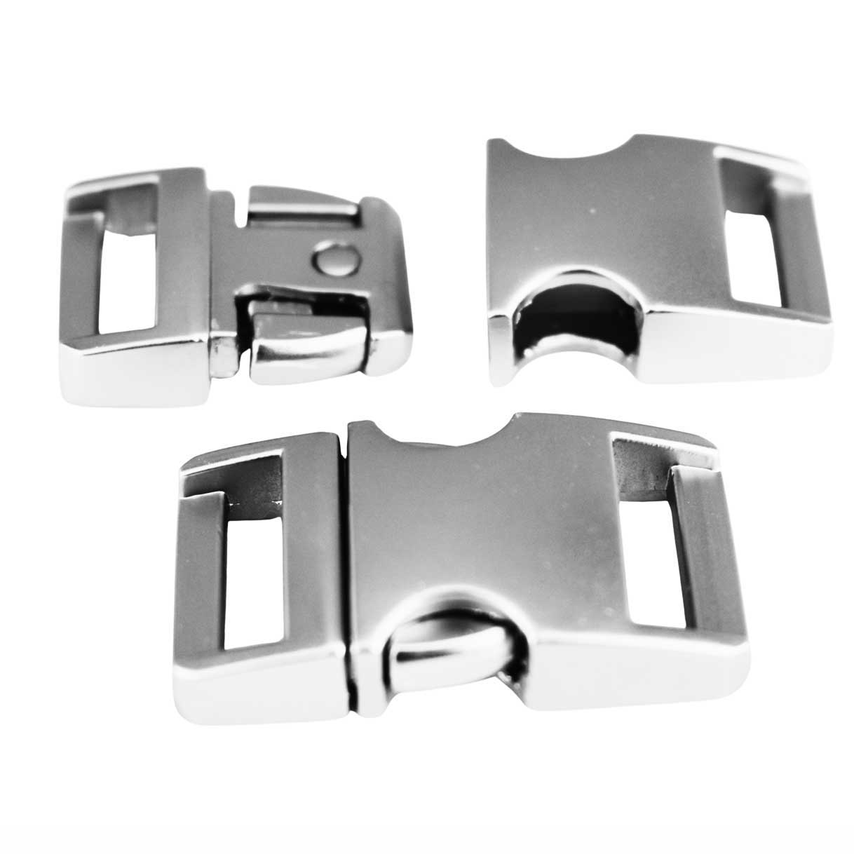 5/8" Silver Matte/Flat Finish Metal Side Release Buckle (1 Pack) Libby