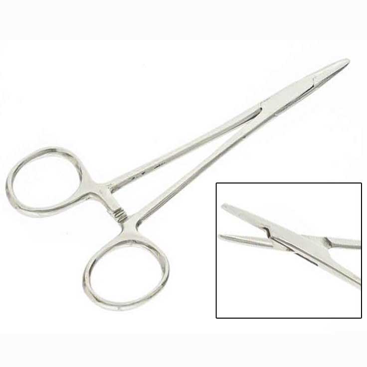 5" Straight Nose SS Webster Needle Holder (Smooth Jaw) Locking Forceps (1 Pack) Sona Enterprises