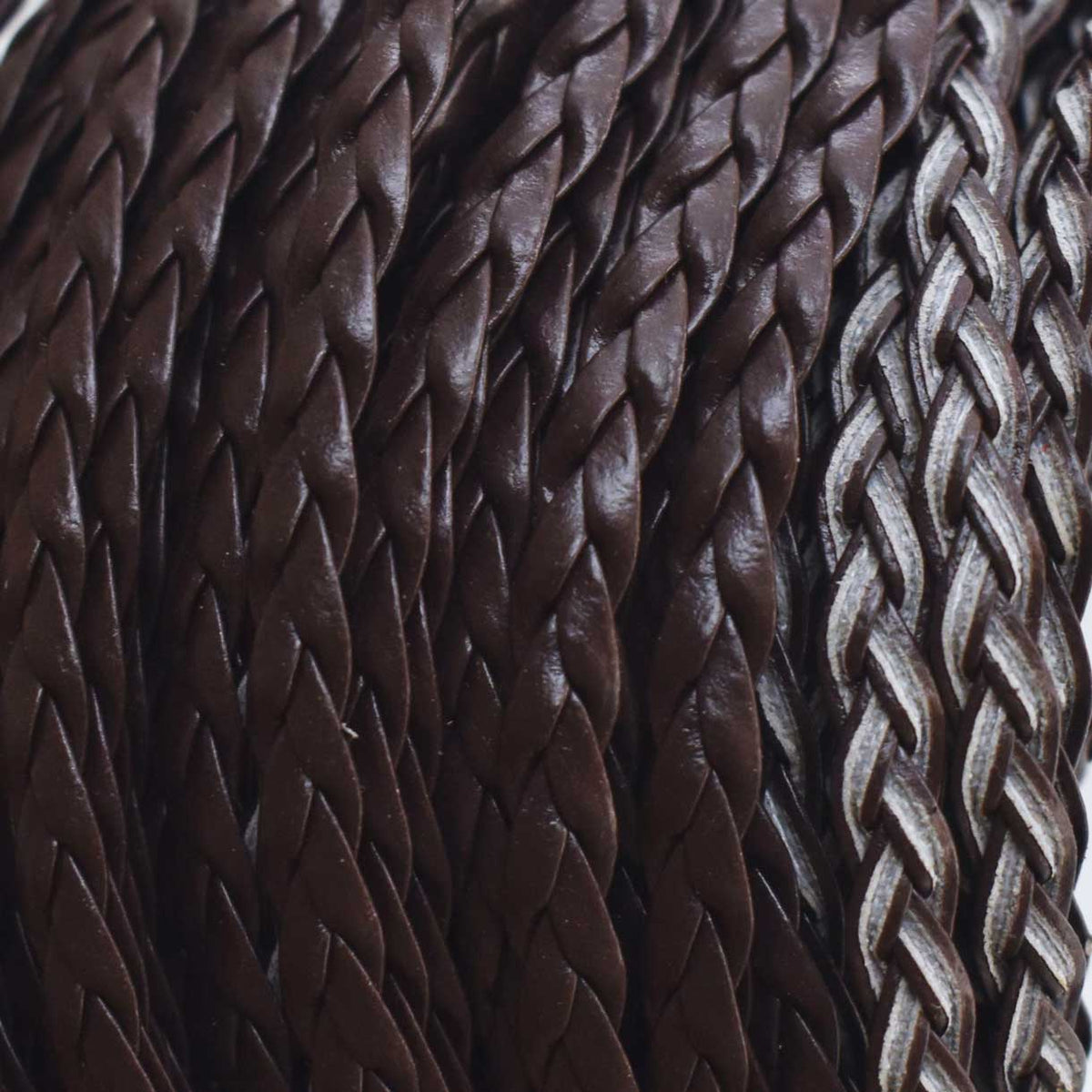 5x1.5 mm Imitation PU 3 Ply Braided Leather Coconut Brown Bundle 100 m (109.3 yd) 280-