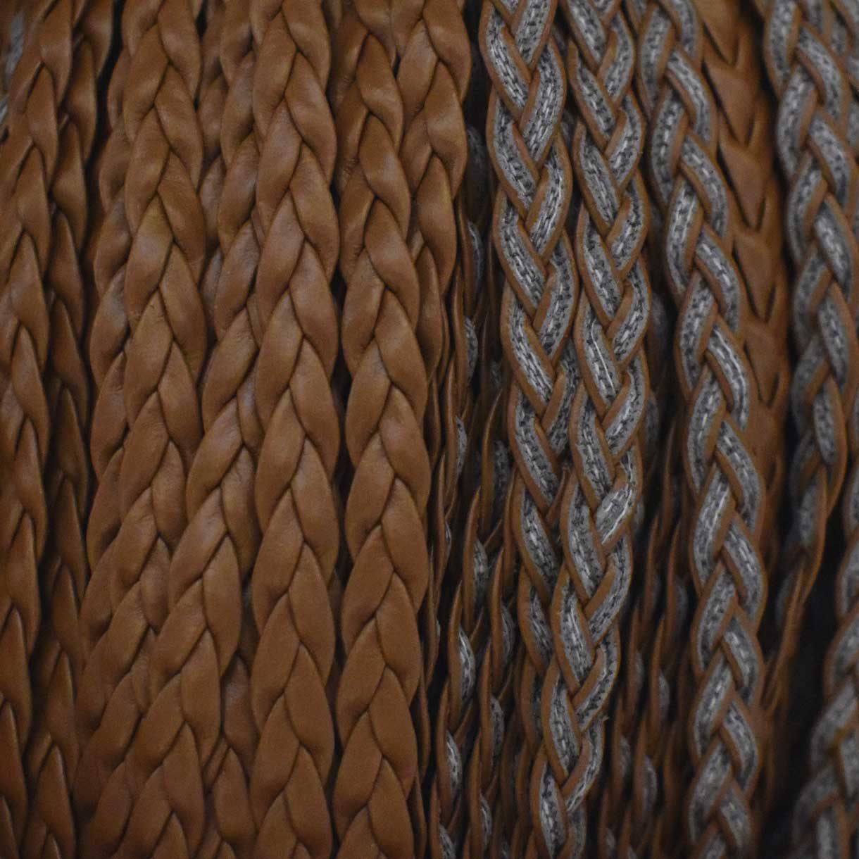 5x1.5 mm Imitation PU 3 Ply Braided Leather Saddle Brown Bundle 100 m (109.3 yd)