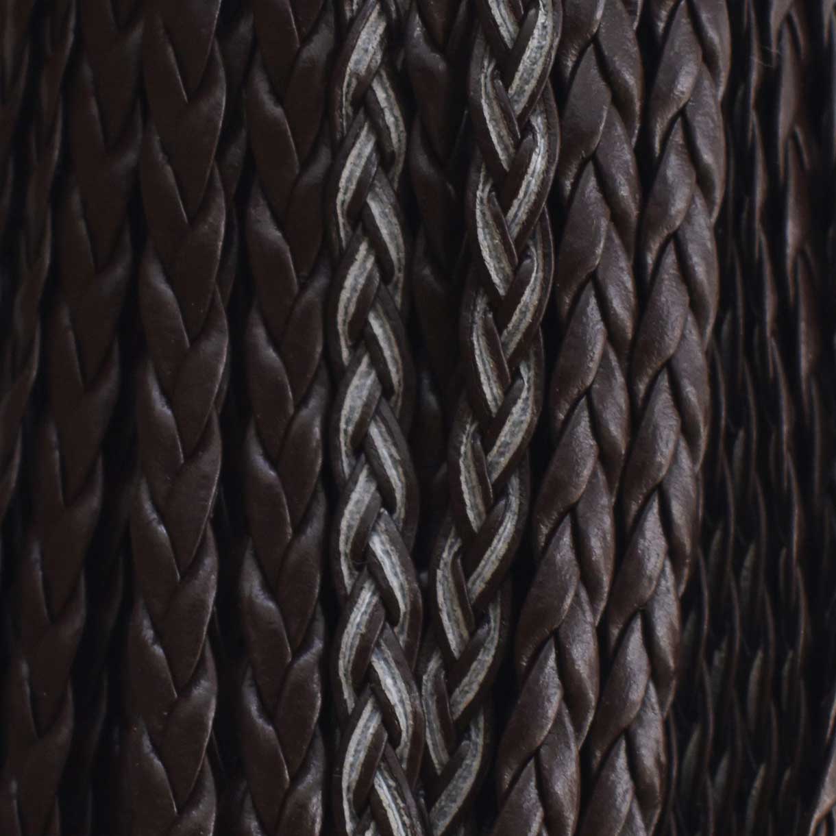 5x2 mm Imitation PU Braided Leather Coconut Brown Bundle 100 m (109.3 yd)