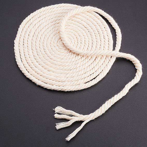6 mm (1/4") Off White Twisted Cotton Macrame Rope 60 m (65.5 yd) 280-