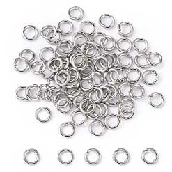 6mm PVD Vacuum Plating 304 Stainless Steel Open Jump Rings