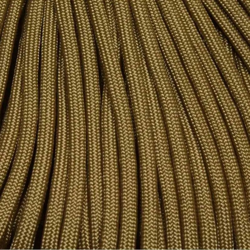 4.75 mm (3/16”) 750 Paracord Coyote Brown Made in the USA Nylon/Nylon (100 ft) El Wood Braiding Co
