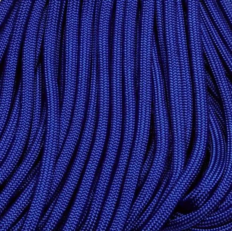 4.75 mm (3/16”) 750 Paracord Electric Blue Made in the USA Nylon/Nylon (100 ft) El Wood Braiding Co