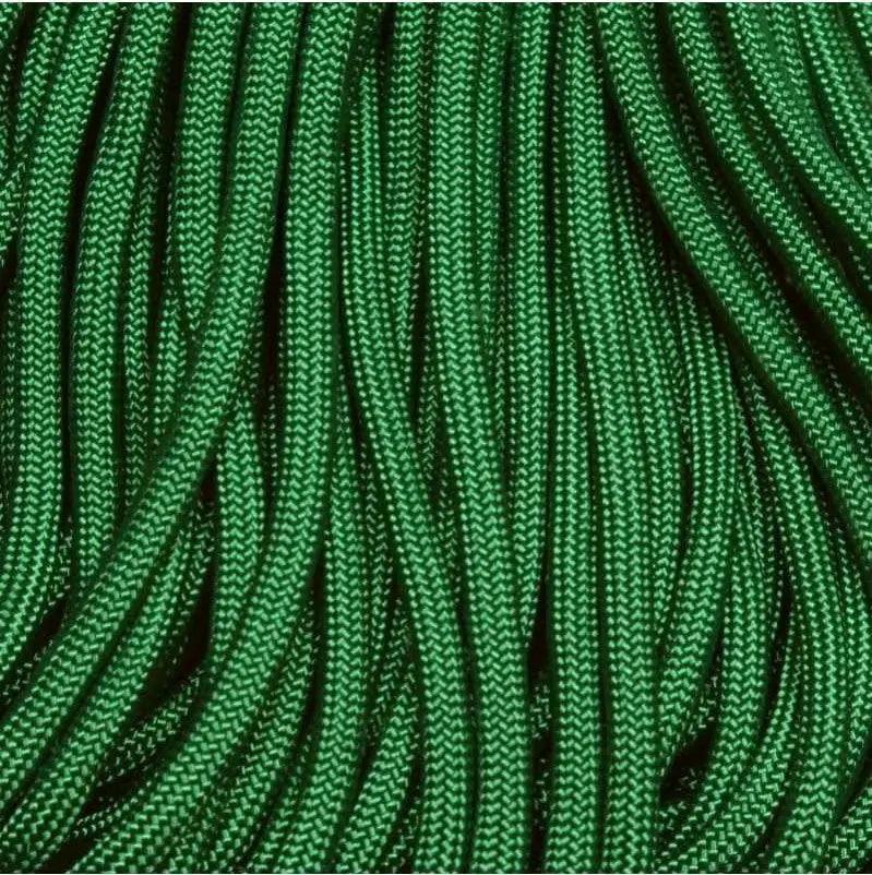 4.75 mm (3/16”) 750 Paracord Kelly Green Made in the USA Nylon/Nylon (100 ft) El Wood Braiding Co