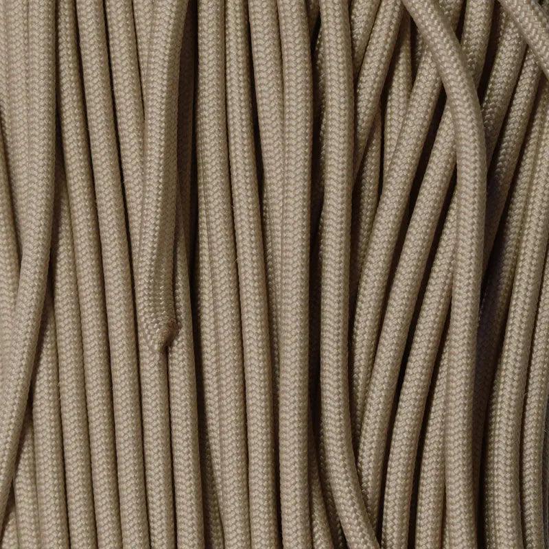 4.75 mm (3/16”) 750 Paracord Tan 380 Made in the USA Nylon/Nylon (100 ft) El Wood Braiding Co