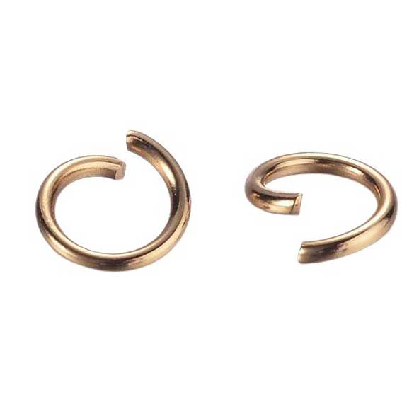 7 mm Golden 304 Stainless Steel Open Jump Rings (25 Pack) 280-