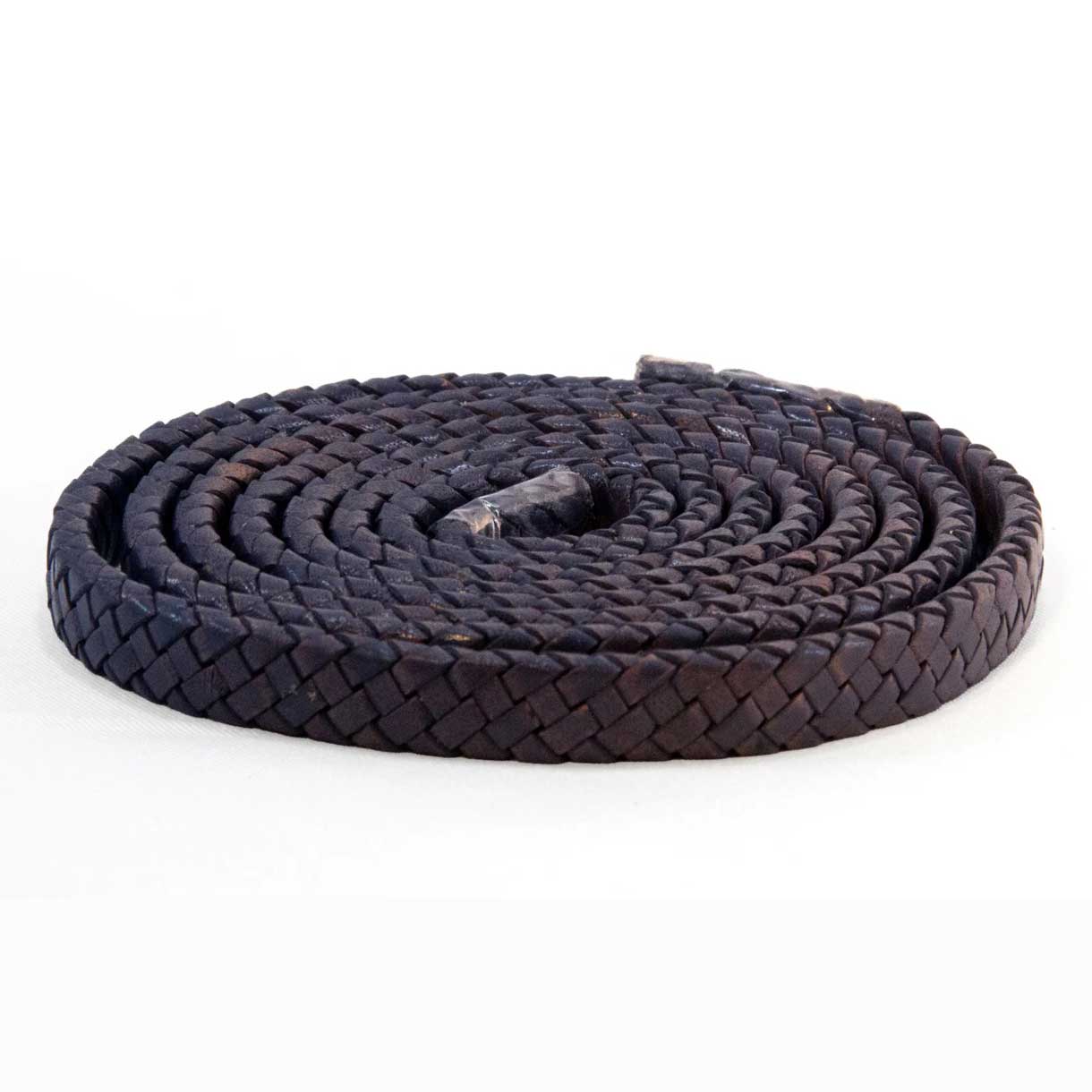 8.0 x 3.5 mm (5/16 x 1/8") Blue Antique Oval Braided Leather Cord 1 m (3.3 ft) Hemptique