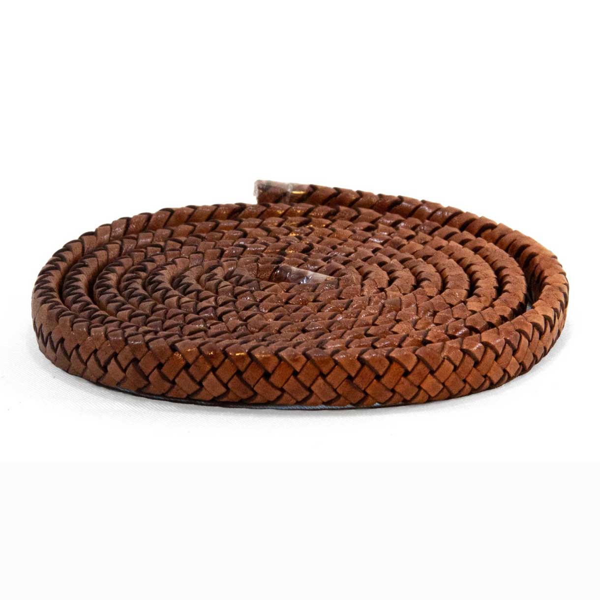 8.0 x 3.5 mm (5/16 x 1/8") Brown Antique Oval Braided Leather Cord 1 m (3.3 ft)