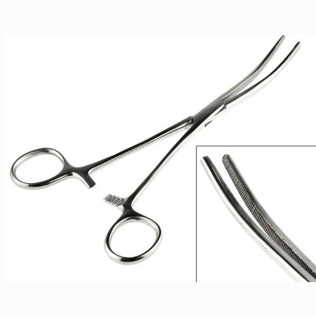 8" Curved Nose Stainless Steel Locking Forceps (1 Pack) Sona Enterprises