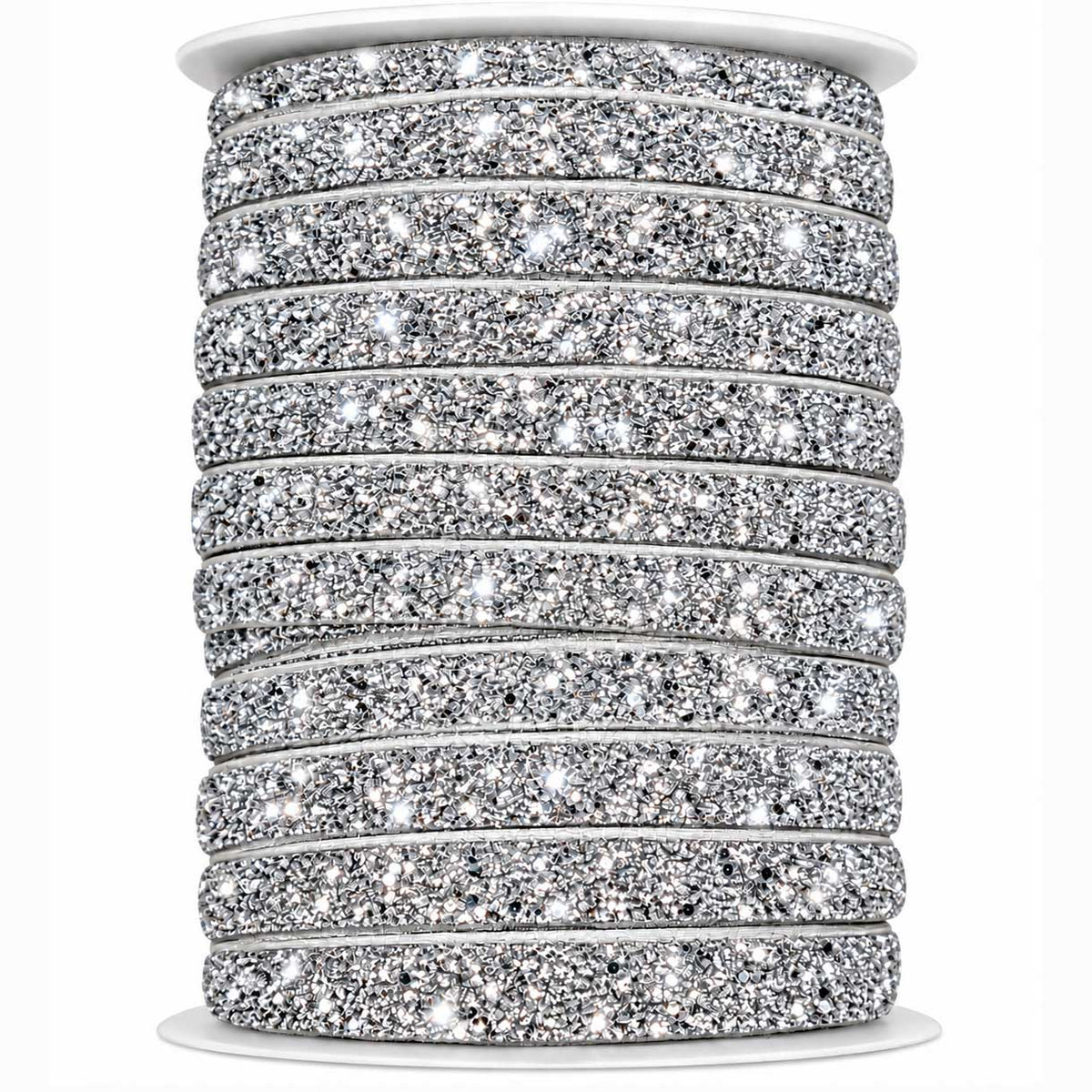 9.75 mm Silver Glitter Sparkle Ribbon 50 yd (45.5 m) 280-