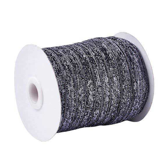 9.75 mm Gray Glitter Sparkle Ribbon 50 yd (45.5 m) 280-