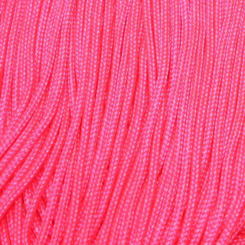 1.7 mm (1/16”) 95/Type 1 Paracord Neon Pink Made in the USA Nylon/Nylon (100 ft) El Wood Braiding Co