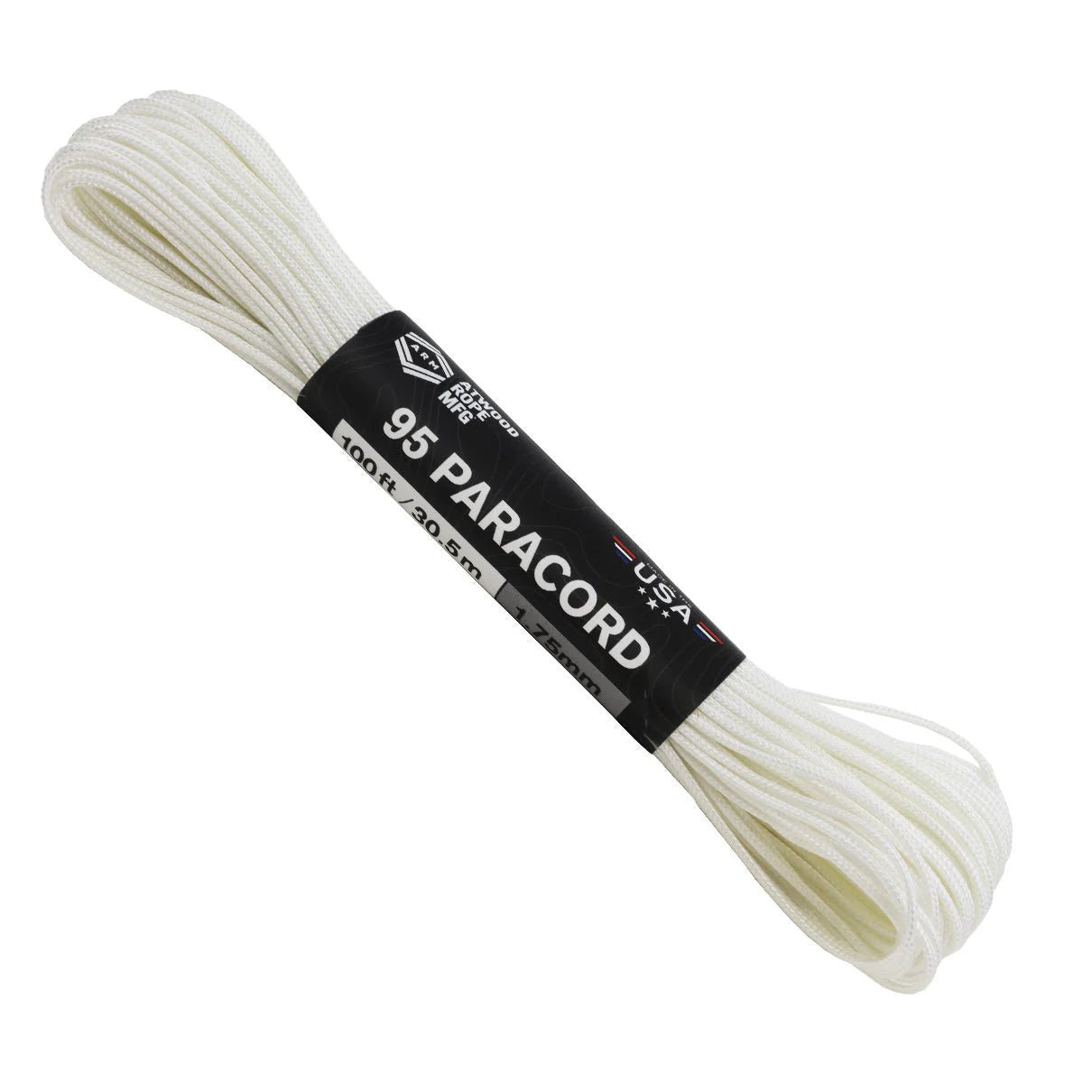 95 Paracord Type 1 White Made in the USA Polyester/Nylon